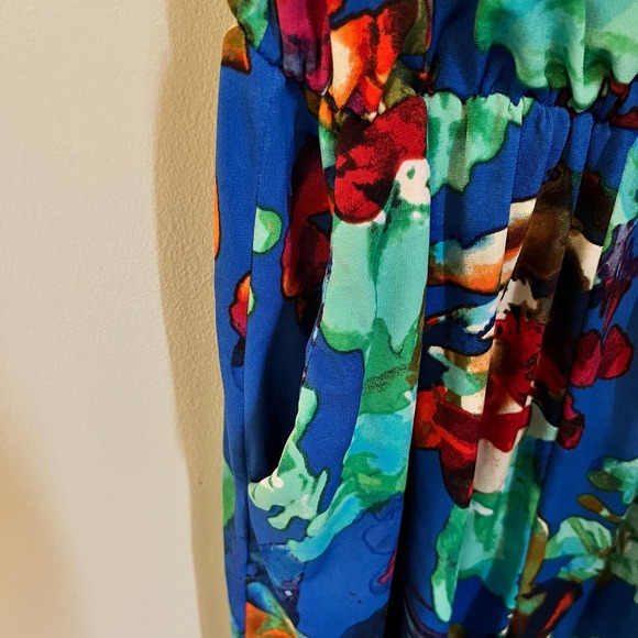 Cupio XS Jumpsuit Romper Wide Leg Cold Shoulder - Picture 5 of 6